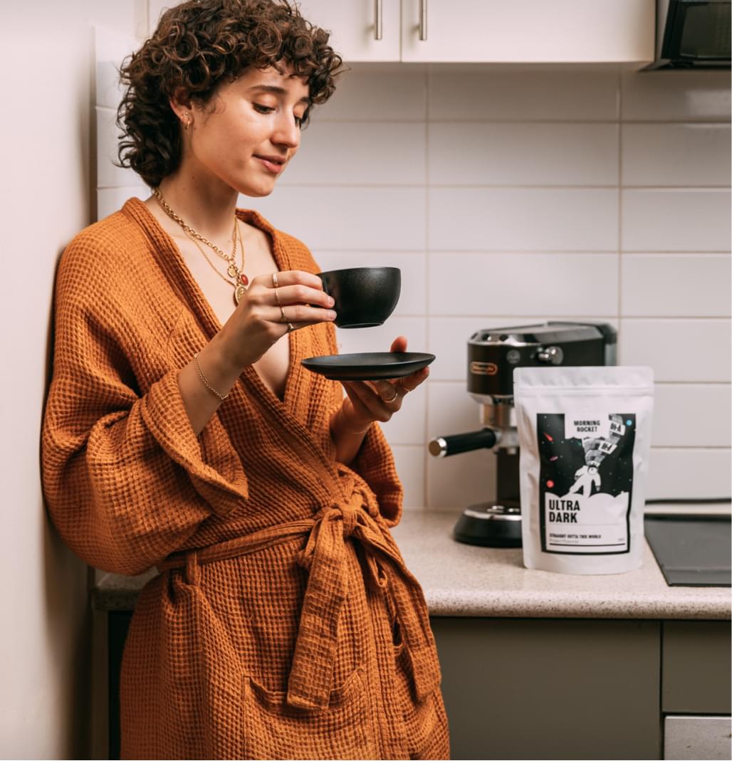 Girl drinking coffee